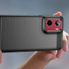 Custodia Tech-Protect TPUCarbon per Motorola Moto G05 / E15, nera