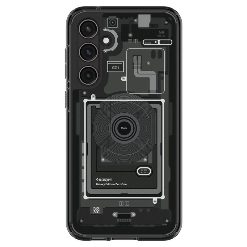 Custodia Ultra Hybrid Spigen per Samsung Galaxy S23 FE, Zero One, grigio scuro
