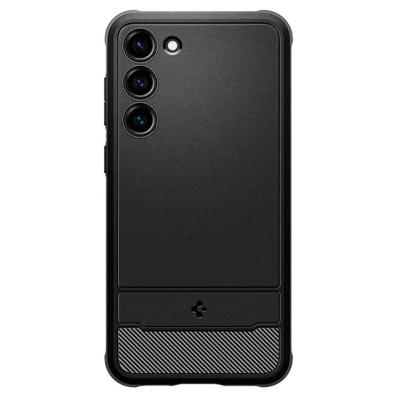 Custodia Spigen Rugged Armor per Samsung Galaxy S23, nero opaco