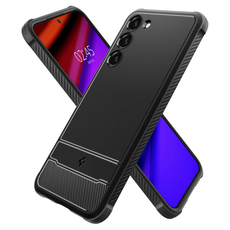 Custodia Spigen Rugged Armor per Samsung Galaxy S23, nero opaco