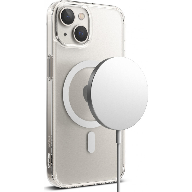 Custodia MagSafe Ringke Fusion Magnetic (RGK1679) per Apple iPhone 14 Plus / 15 Plus, trasparente opaco