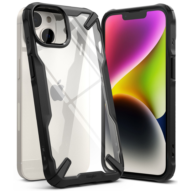 Custodia Ringke Fusion-X Design per Apple iPhone 14 Plus / 15 Plus, nera