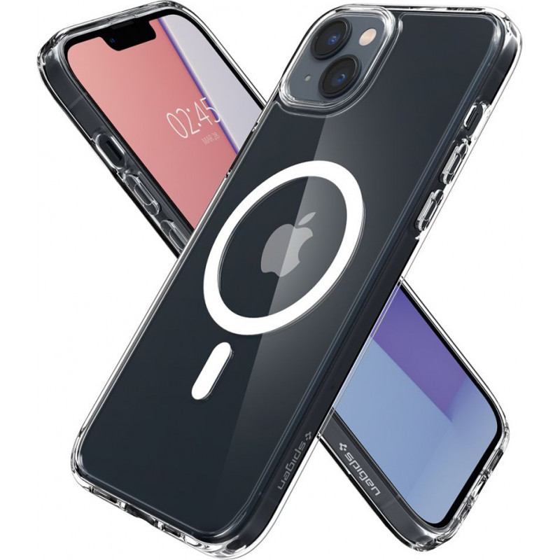 Custodia MagSafe Spigen Ultra Hybrid Mag (ACS05048) per Apple iPhone 14, bianca