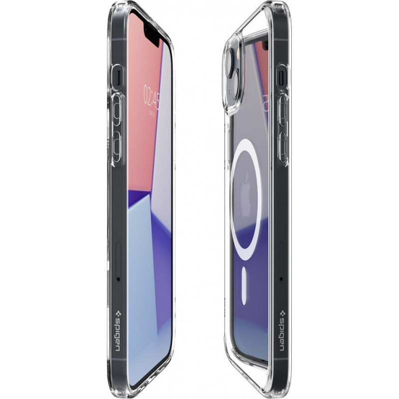 Custodia MagSafe Spigen Ultra Hybrid Mag (ACS05048) per Apple iPhone 14, bianca