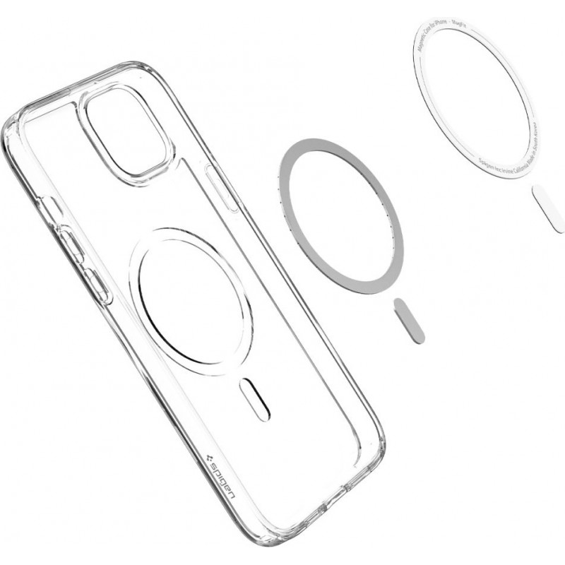 Custodia MagSafe Spigen Ultra Hybrid Mag (ACS05048) per Apple iPhone 14, bianca