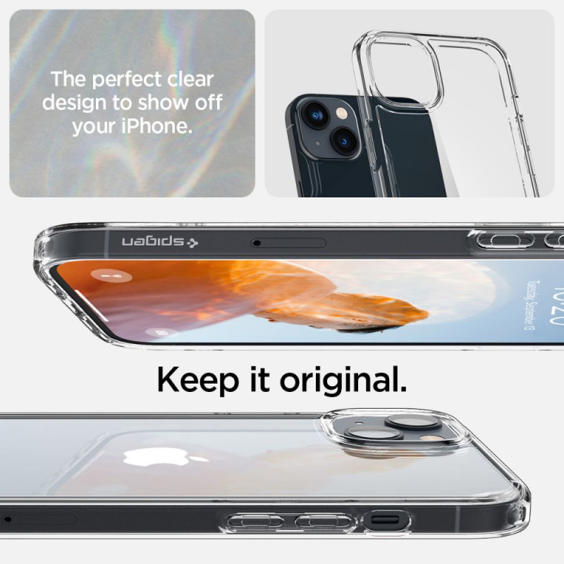 Custodia Spigen Ultra Hybrid (ACS05040) per Apple iPhone 14, Crystal Clear