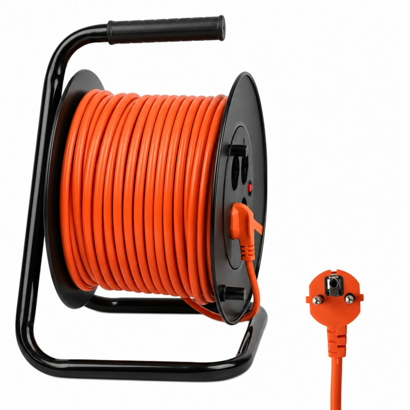 Prolunga a tamburo Extralink Powerlink, 30 m, 4 prese, con messa a terra