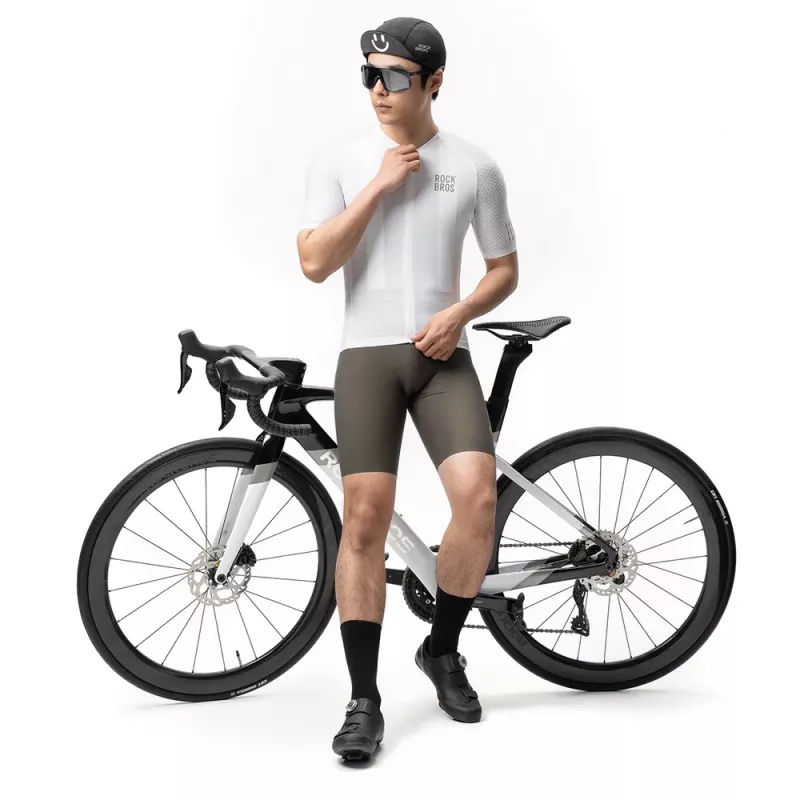 Maglia da ciclismo a maniche corte Rockbros YDDX011 Diamond, taglia M, bianca