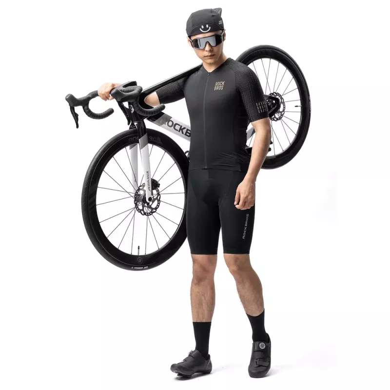 Maglia da ciclismo a maniche corte Rockbros YDDX011 Diamond, taglia XL, nera