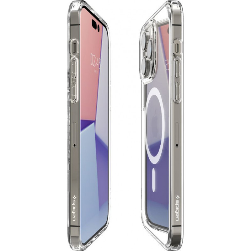 Custodia MagSafe Spigen Ultra Hybrid Mag (ACS04969) per Apple iPhone 14 Pro, bianca