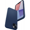 Custodia MagSafe Spigen Silicone Fit Mag (ACS04921) per Apple iPhone 14 Plus / 15 Plus, blu navy