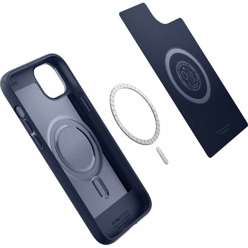 Custodia Spigen Mag Armor (ACS04919) per Apple iPhone 14 Plus / 15 Plus, blu navy