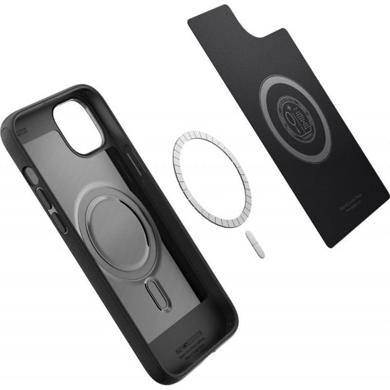 Custodia Spigen Mag Armor (ACS04918) per Apple iPhone 14 Plus / 15 Plus, nero opaco