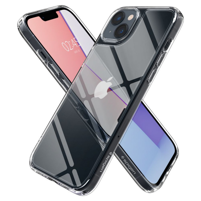 Custodia Spigen Quartz Hybrid (ACS04906) per Apple iPhone 14 Plus / 15 Plus, trasparente cristallo