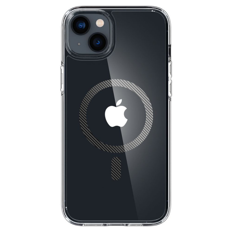 Custodia MagSafe Spigen Ultra Hybrid Mag (ACS04904) per Apple iPhone 14 Plus / 15 Plus, fibra di carbonio