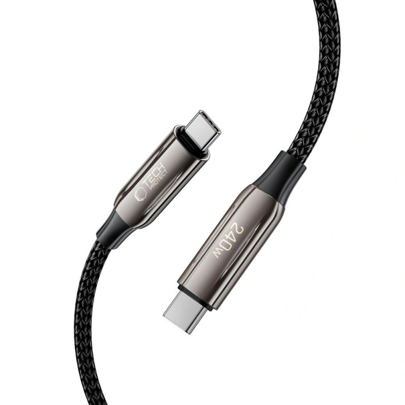 Cavo USB-C / USB-C Tech-Protect UB10T Ultraboost PD240W/QC4.0, 200 cm, nero