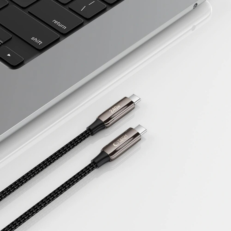 Cavo USB-C / USB-C Tech-Protect UB10T Ultraboost PD240W/QC4.0, 200 cm, nero