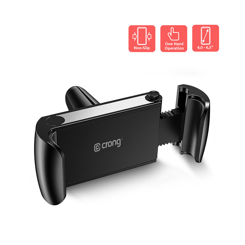 Supporto universale per auto Crong per telefoni da 4 - 6,5 pollici, nero