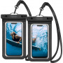 Custodia impermeabile universale Spigen A601 Aqua Shield (2 pz), nera
