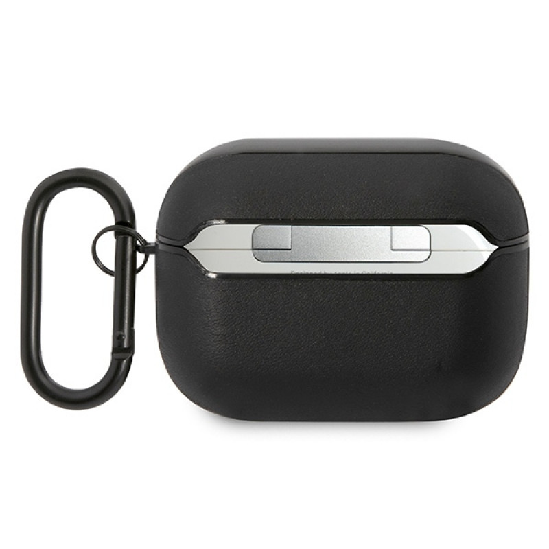 Custodia Mercedes-AMG AMAPSLWK per Apple AirPods Pro AMG Leather Big Logo, nera