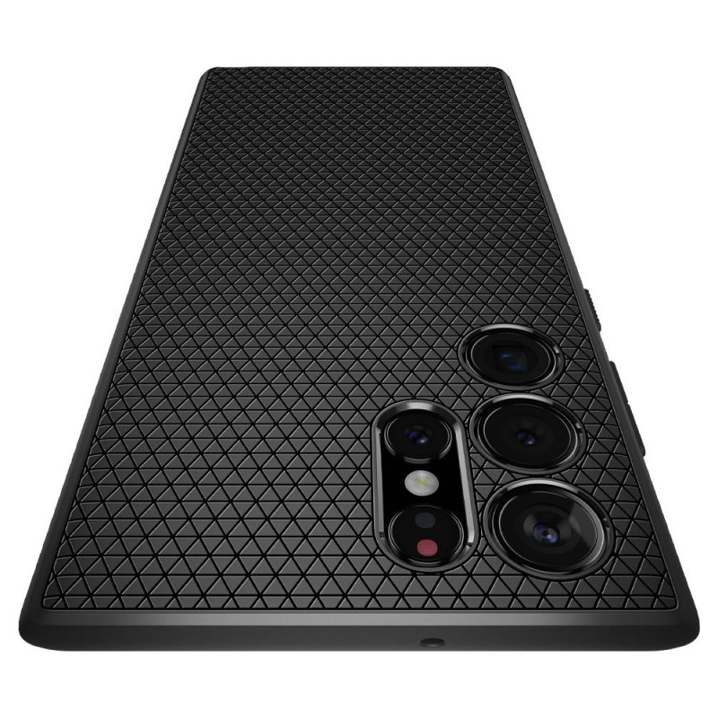 Custodia Spigen Liquid Air per Samsung Galaxy S22 Ultra, nero opaco
