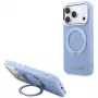 Custodia MagSafe Karl Lagerfeld Ring Stand 360 Saffiano Classic Logo per Apple iPhone 18 Pro Max / 17 Pro Max, azzurra (KF003176)