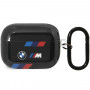 Cover BMW BMAP222SOTK Tricolor Stripes per Apple AirPods Pro 2ª gen, nera