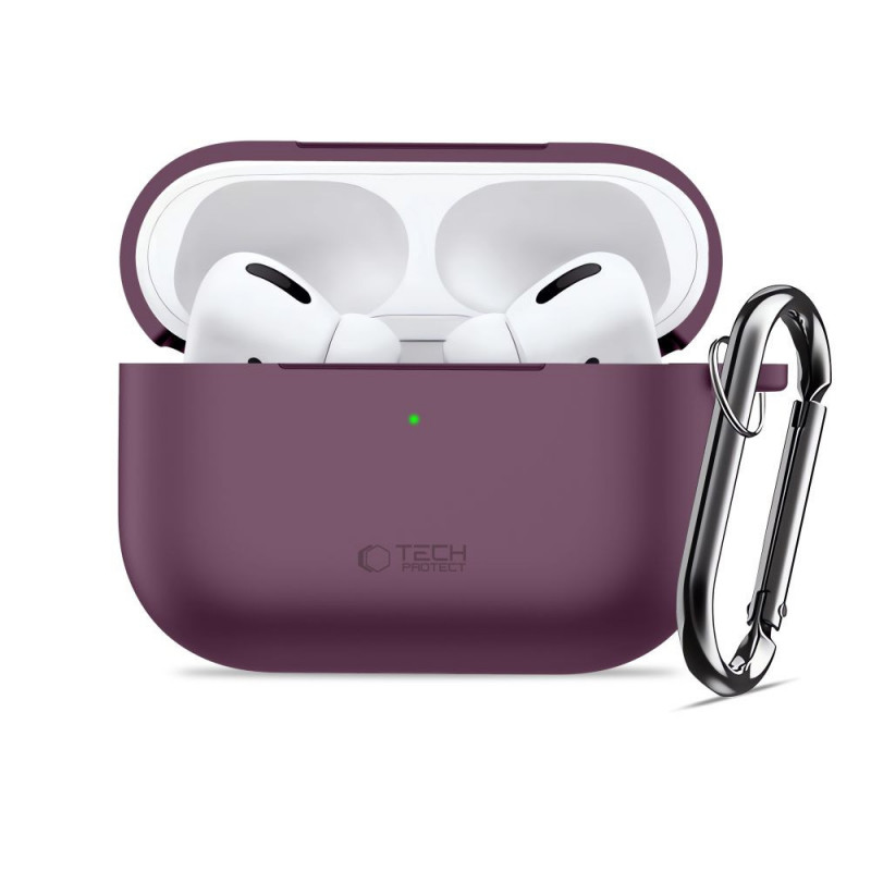 Tech-Protect Silicone Hook THP6103 Custodia per case di ricarica Apple AirPods Pro 3, bordeaux