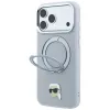 Custodia MagSafe Karl Lagerfeld with Ring Stand 360 Karl Head Pin per Apple iPhone 18 Pro / 17 Pro, grigia (KF003235)