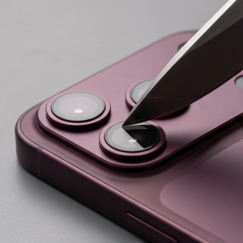 Tech-Protect Camfull Fit+ Protezione per lenti fotocamera per Apple iPhone 18 Pro, bordeaux