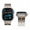 Tech-Protect Stainless THP6100 bracciale in acciaio inossidabile per Apple Watch 8 / 9 / 10 / 11 / 12 / SE / Ultra 44/45/46/49 mm, Titanium/Arancione