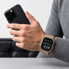 Tech-Protect Stainless THP6100 bracciale in acciaio inossidabile per Apple Watch 8 / 9 / 10 / 11 / 12 / SE / Ultra 44/45/46/49 mm, Titanium/Arancione