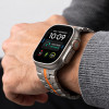 Tech-Protect Stainless THP6100 bracciale in acciaio inossidabile per Apple Watch 8 / 9 / 10 / 11 / 12 / SE / Ultra 44/45/46/49 mm, Titanium/Arancione