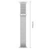 Cinturino per Apple Watch 8 / 9 / 10 / 11 / 12 / SE / Ultra 44/45/46/49 mm Tech-Protect Nylonloop, grigio chiaro
