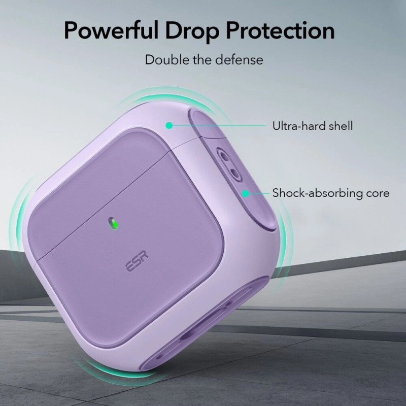 Custodia ESR Orbit HaloLock MagSafe per Apple AirPods 4, viola