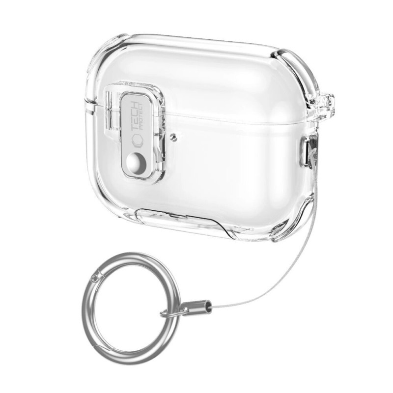 Custodia protettiva Tech-Protect Bounce Pro per case di ricarica Apple AirPods Pro 3, trasparente