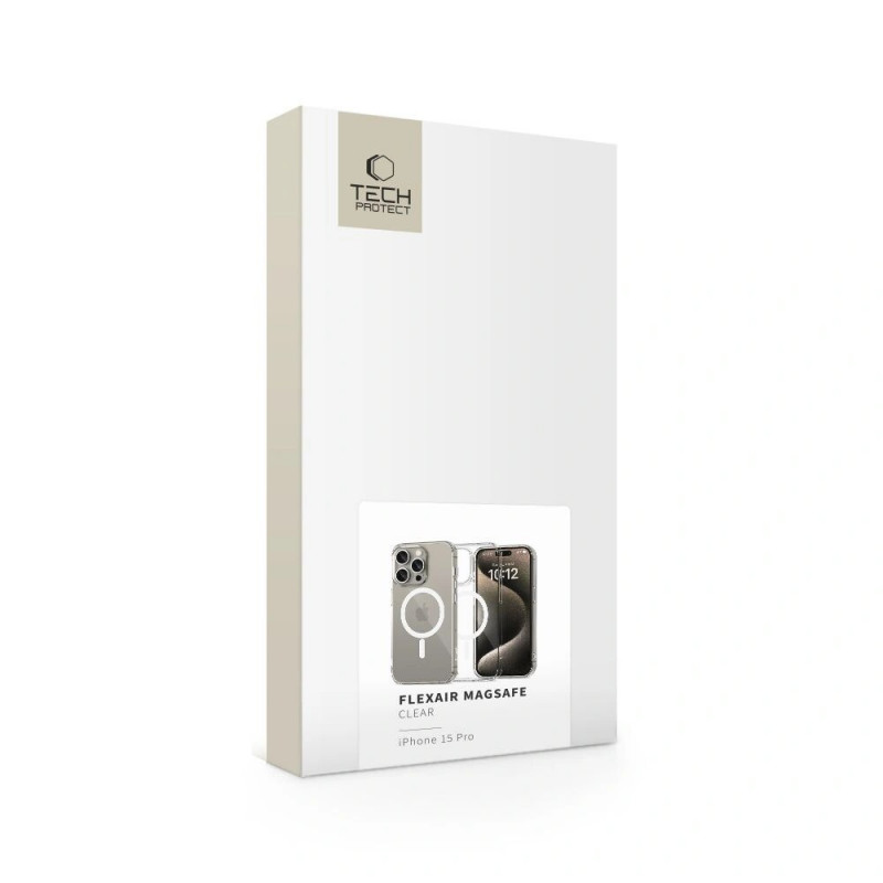 Custodia Tech-Protect FlexAir MagSafe THP3579 per Apple iPhone 15 Pro, trasparente
