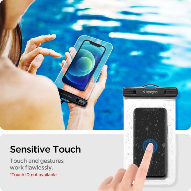 Custodia impermeabile universale Spigen A601 (2 pz), trasparente cristallo