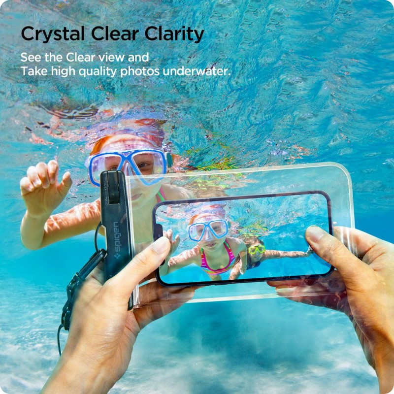 Custodia impermeabile universale Spigen A601 (2 pz), trasparente cristallo