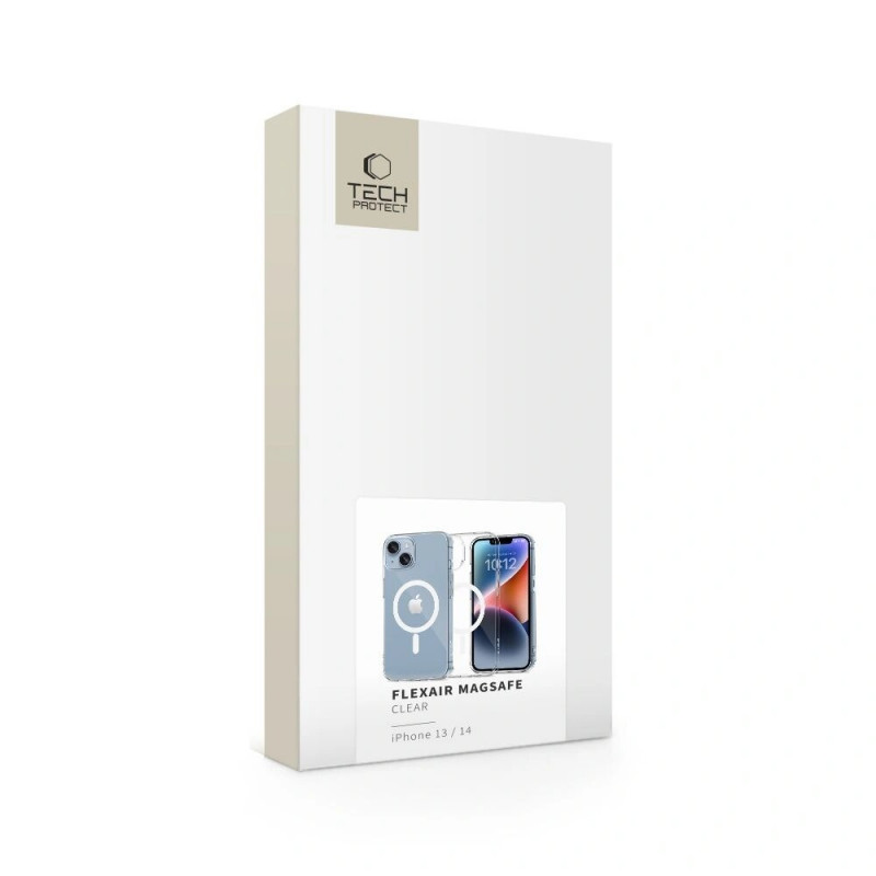 Custodia Tech-Protect FlexAir MagSafe per Apple iPhone 13 / 14, trasparente