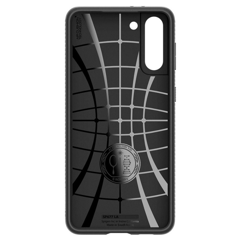 Custodia Spigen Liquid Air per Samsung Galaxy S21, nero opaco