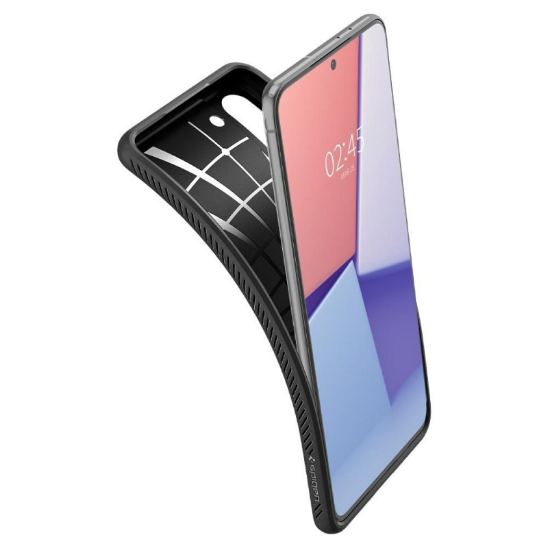 Custodia Spigen Liquid Air per Samsung Galaxy S21, nero opaco