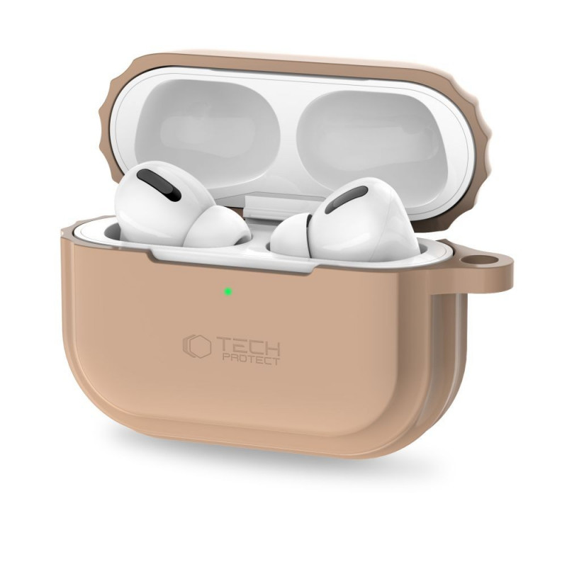 Custodia in silicone Rope Tech-Protect per Apple AirPods Pro 1 / 2, Cafe Latte