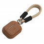 Custodia in silicone con cordino Tech-Protect per Apple AirPods Pro 1 / 2, marrone cioccolato