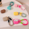 Custodia in silicone con cordino Tech-Protect per Apple AirPods Pro 1 / 2, marrone cioccolato