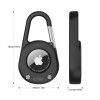 Custodia portachiavi con moschettone Tech-Protect Slidelock per Apple AirTag 1/2, nera