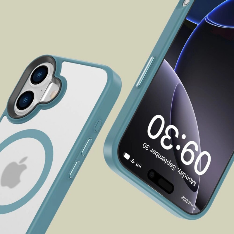 Custodia MagSafe Tech-Protect MagMat per Apple iPhone 16, teal opaco