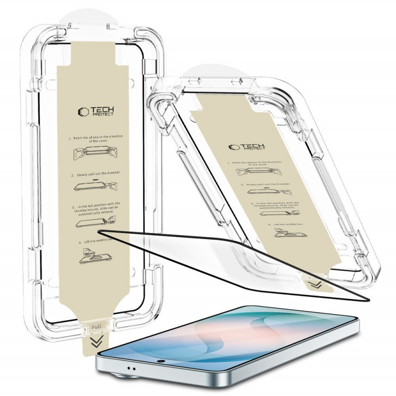 Vetro antiriflesso Tech-Protect Quick Set AR+ per Samsung Galaxy S26+ Plus, nero