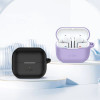 Custodia in silicone con gancio Tech-Protect per Samsung Galaxy Buds 3 / 3 FE / 3 Pro, lavanda