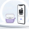 Custodia in silicone con gancio Tech-Protect per Samsung Galaxy Buds 3 / 3 FE / 3 Pro, lavanda
